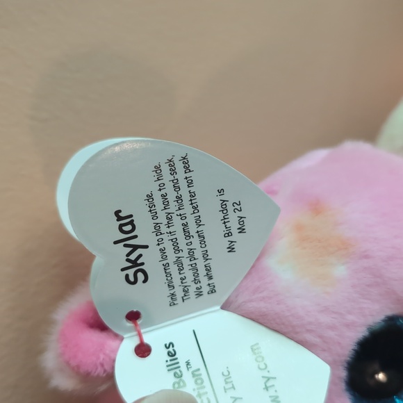 NWT TY Beanie Bellies Skylar The Unicorn - Picture 7 of 9